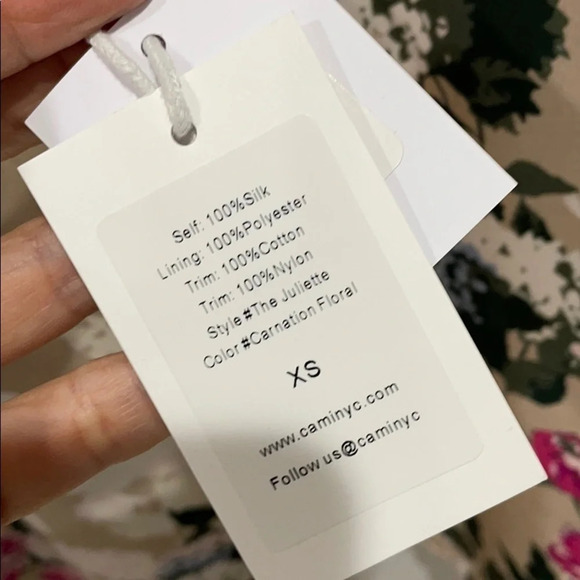 CAMI NYC Juliette Silk Carnation Floral Camisole - Picture 5 of 10